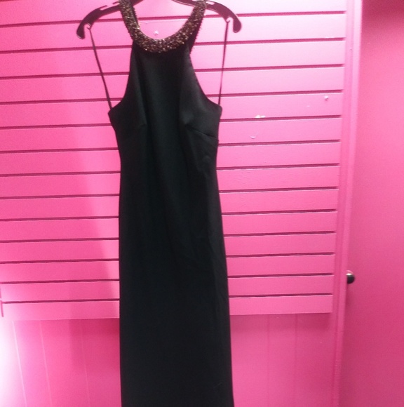 Dresses & Skirts - Little black dress/ embellishments around neck